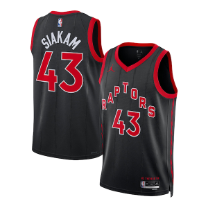 Duraturo Magnifico Attraente Pascal Siakam Toronto Raptors Jordan Brand Unisex Swingman Jersey Statement Edition Black per i devoti sostenitori