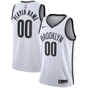 Resistente Prestigioso Brooklyn Nets Nike 2020/21 Swingman Custom Jersey Association Edition White per i devoti sostenitori
