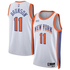 Versatile Carino Fascinante Jalen Brunson New York Knicks Nike Unisex 2024/25 Swingman Player Jersey City Edition White per i devoti sostenitori