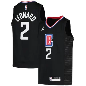 Cool Kawhi Leonard LA Clippers Jordan Brand Youth 2020/21 Swingman Player Jersey Black Statement Edition per i devoti sostenitori