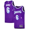 Lussuoso LeBron James Los Angeles Lakers Nike Swingman Player Jersey City Edition Purple per i devoti sostenitori