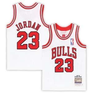 Duraturo Bellissimo Michael Jordan Chicago Bulls Toddler 1997/98 Hardwood Classics Authentic Jersey White/Black/Red  per i devoti sostenitori
