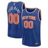 Carino New York Knicks Custom Fast Break Jersey Blue Icon Edition per i devoti sostenitori