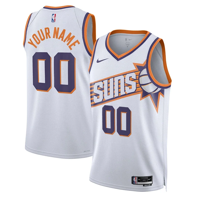 Moderno Resistente Phoenix Suns Nike Unisex Swingman Custom Jersey White Association Edition per i devoti sostenitori