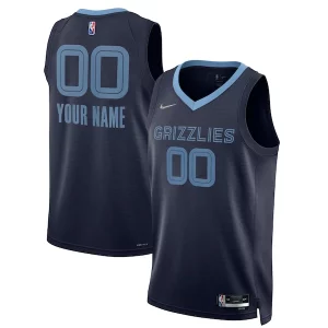 Splendido Comodo Cool Memphis Grizzlies Nike 2021/22 Diamond Swingman Custom Jersey Icon Edition Navy per i devoti sostenitori