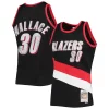 Robusto Ottimo Gorgeous Rasheed Wallace Portland Trail Blazers 1999/00 Hardwood Classics NBA 75th Anniversary Diamond Swingman Jersey Black per i devoti sostenitori