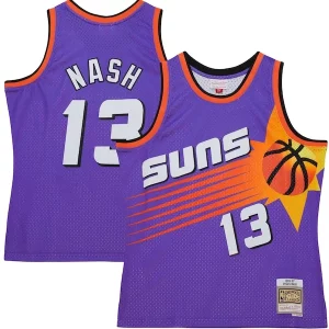 Magnifico Ottimo Prestigioso Steve Nash Phoenix Suns Hardwood Classics 1996/97 Tropical Swingman Jersey Purple per i devoti sostenitori