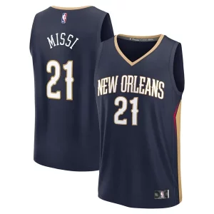 Delizioso Yves Missi New Orleans Pelicans Youth 2024 NBA Draft Fast Break Player Jersey Icon Edition Navy per i devoti sostenitori