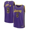 Ottimo Bellissimo Delizioso Bronny James Los Angeles Lakers Fast Break Replica Player Jersey Statement Edition Purple per i devoti sostenitori