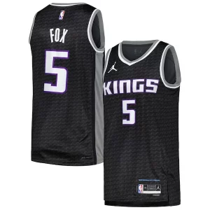 Robusto Classico Stupendo De'Aaron Fox Sacramento Kings Jordan Brand Swingman Player Jersey Statement Edition Black per i devoti sostenitori