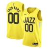 Meraviglioso Utah Jazz Nike Unisex Swingman Custom Jersey Gold Icon Edition per i devoti sostenitori