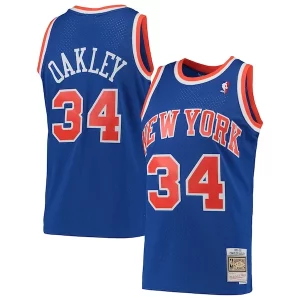 Lussuoso Cool Eccezionale Charles Oakley New York Knicks Hardwood Classics Swingman Jersey Blue per i devoti sostenitori