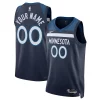 Raffinato Comodo Minnesota Timberwolves Nike Unisex Swingman Custom Jersey Navy Icon Edition per i devoti sostenitori