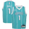 Ottimo LaMelo Ball Charlotte Hornets Jordan Brand Toddler Swingman Player Jersey Icon Edition Teal per i devoti sostenitori
