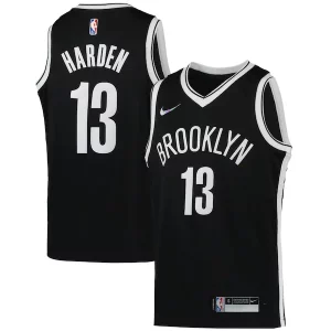 Resistente Ottimo Classico James Harden Brooklyn Nets Nike Youth 2021/22 Diamond Swingman Jersey Icon Edition Black per i devoti sostenitori