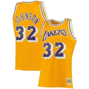 Sofisticato Duraturo Fantastico Magic Johnson Los Angeles Lakers 1984/85 Big & Tall Hardwood Classics Swingman Jersey Gold per i devoti sostenitori