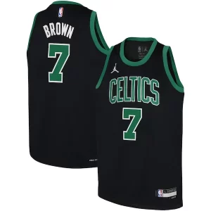 Gorgeous Jaylen Brown Boston Celtics Jordan Brand Youth Swingman Jersey Statement Edition Black per i devoti sostenitori