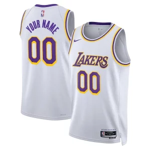 Fascinante Delizioso Sofisticato Los Angeles Lakers Nike Unisex Swingman Custom Jersey White Association Edition per i devoti sostenitori