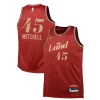 Delizioso Fascinante Incantevole Donovan Mitchell Cleveland Cavaliers Nike Youth Swingman Replica Jersey City Edition Wine per i devoti sostenitori