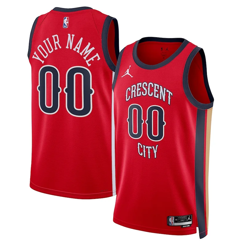 Delizioso Accattivante Meraviglioso New Orleans Pelicans Jordan Brand Unisex Swingman Custom Jersey Red Statement Edition per i devoti sostenitori
