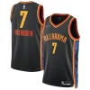 Stupendo Chet Holmgren Oklahoma City Thunder Nike Unisex 2024/25 Swingman Player Jersey City Edition Black per i devoti sostenitori