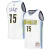 Elegante Nikola Jokic Denver Nuggets 2016/17 Throwback Swingman Jersey White per i devoti sostenitori