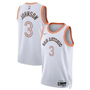 Attraente Keldon Johnson San Antonio Spurs Nike Unisex 2023/24 Swingman Jersey White City Edition per i devoti sostenitori