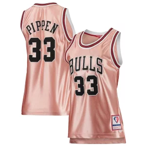 Delizioso Scottie Pippen Chicago Bulls Women's 75th Anniversary Rose Gold 1997 Swingman Jersey Pink per i devoti sostenitori