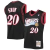Elegante Eric Snow Philadelphia 76ers 2000/01 Hardwood Classics Swingman Jersey Black per i devoti sostenitori