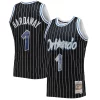 Pratico Robusto Splendido Penny Hardaway Orlando Magic 1996/97 Hardwood Classics NBA 75th Anniversary Diamond Swingman Jersey Black per i devoti sostenitori
