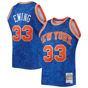 Gorgeous Classico Prestigioso Patrick Ewing New York Knicks Hardwood Classics 1991/92 Lunar New Year Swingman Jersey Blue per i devoti sostenitori