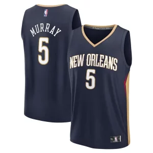 Splendido Carino Dejounte Murray New Orleans Pelicans Youth Fast Break Replica Player Jersey Icon Edition Navy per i devoti sostenitori