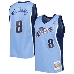 Resistente Accattivante Comodo Deron Williams Utah Jazz 2001/02 Hardwood Classics Swingman Jersey Blue per i devoti sostenitori