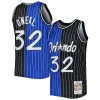 Fantastico Eccezionale Shaquille O'Neal Orlando Magic Hardwood Classics 1994/95 Split Swingman Jersey Blue/Black per i devoti sostenitori