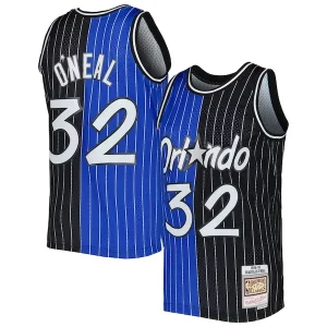 Fantastico Eccezionale Shaquille O'Neal Orlando Magic Hardwood Classics 1994/95 Split Swingman Jersey Blue/Black per i devoti sostenitori