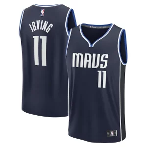 Robusto Lussuoso Kyrie Irving Dallas Mavericks Fast Break Replica Player Jersey Statement Edition Navy per i devoti sostenitori