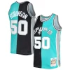 Pratico David Robinson San Antonio Spurs Hardwood Classics 1998/99 Split Swingman Jersey Black/Teal per i devoti sostenitori