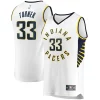 Raffinato Meraviglioso Incantevole Myles Turner Indiana Pacers Fast Break Replica Player Jersey White Association Edition per i devoti sostenitori