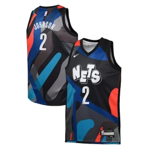 Classico Cameron Johnson Brooklyn Nets Nike Youth Swingman Replica Jersey City Edition Black per i devoti sostenitori
