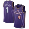 Moderno Sofisticato Carino Devin Booker Phoenix Suns Nike Unisex 2024/25 Swingman Player Jersey City Edition Purple per i devoti sostenitori