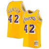 Robusto Ottimo Elegante James Worthy Los Angeles Lakers 1984/85 Hardwood Classics Swingman Jersey Gold per i devoti sostenitori