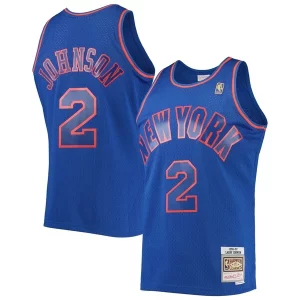 Classico Duraturo Trendy Larry Johnson New York Knicks 1996/97 Hardwood Classics Swingman Jersey Blue per i devoti sostenitori