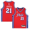 Pratico Gorgeous Incantevole Joel Embiid Philadelphia 76ers Jordan Brand Preschool 2022/23 Replica Jersey Statement Edition Red per i devoti sostenitori