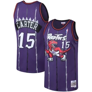 Resistente Elegante Vince Carter Toronto Raptors 1998/99 Big & Tall Hardwood Classics Swingman Jersey Purple/White per i devoti sostenitori