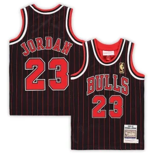 Carino Fantastico Michael Jordan Chicago Bulls Toddler 1996/97 Hardwood Classics Authentic Jersey Black/Red/White per i devoti sostenitori