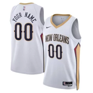 Prestigioso Classico Stupendo New Orleans Pelicans Nike Unisex Swingman Custom Jersey White Association Edition per i devoti sostenitori