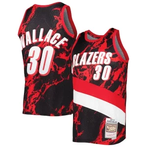 Raffinato Versatile Incantevole Rasheed Wallace Portland Trail Blazers 1999/00 Hardwood Classics Marble Swingman Jersey Black per i devoti sostenitori