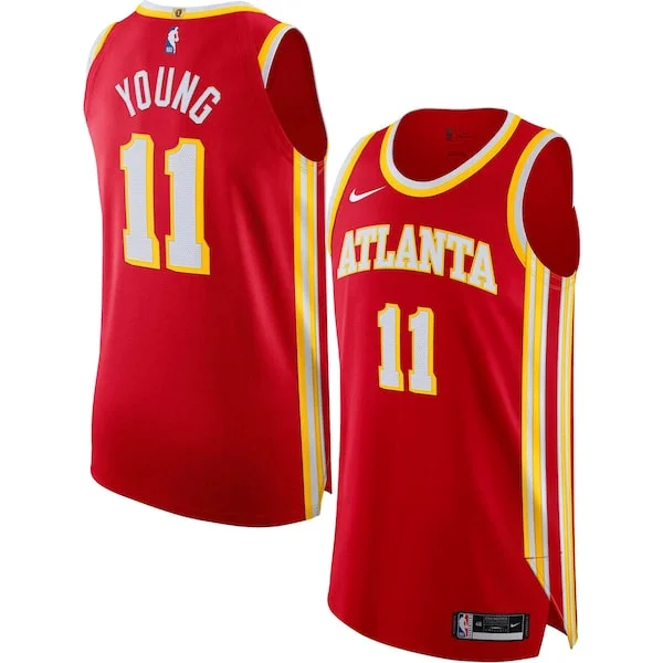 Ottimo Trae Young Atlanta Hawks Nike Authentic Jersey Association Edition Red per i devoti sostenitori