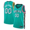 Attraente Gorgeous Splendido San Antonio Spurs Nike Unisex 2022/23 2022/23 Swingman Custom Jersey City Edition Turquoise per i devoti sostenitori