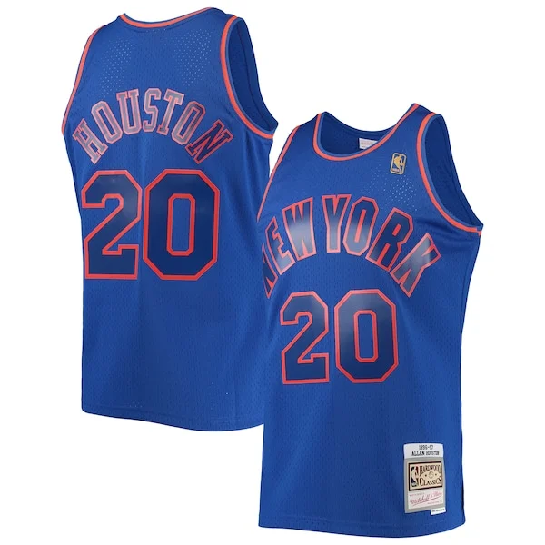 Stupendo Cool Allan Houston New York Knicks 1996/97 Throwback Dark Swingman Jersey Blue per i devoti sostenitori